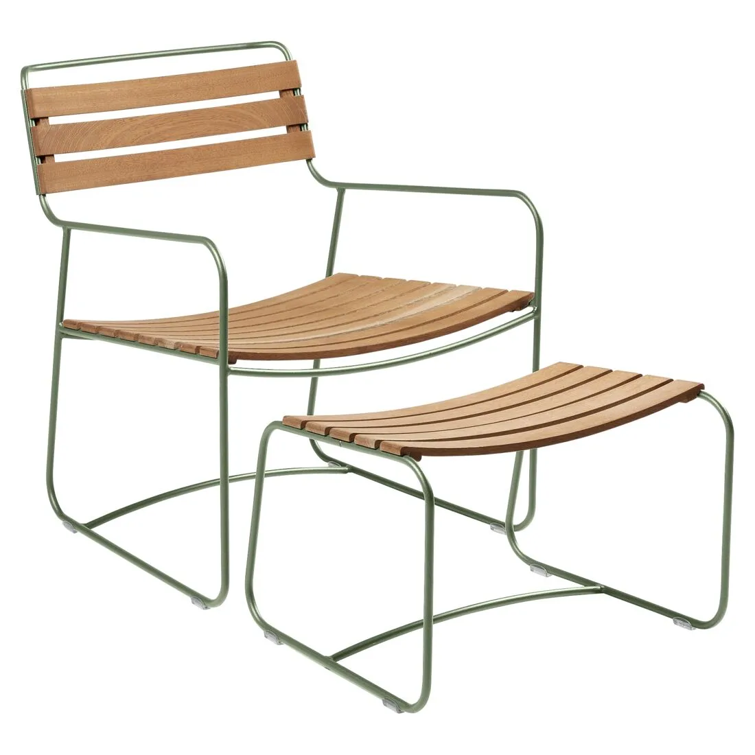 Fermob Surprising SURPRISING ENSEMBLE FAUTEUIL BAS REPOSE PIEDS TECK